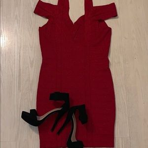 Red bandage dress